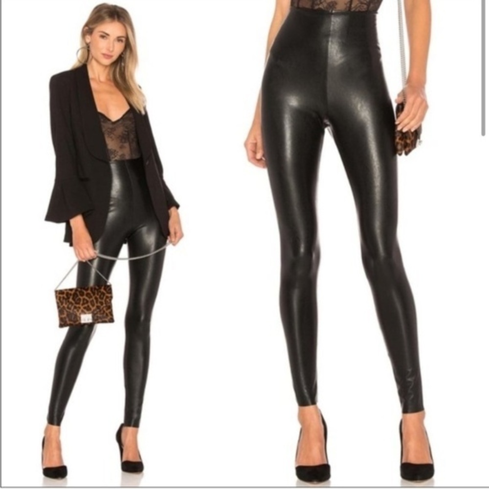 Commando Black Faux Leather Leggings S Small Revolve